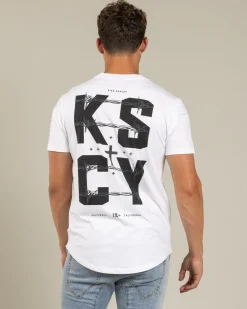 Kiss Chacey Fenced Dual Curved T-Shirt Optical White Discount