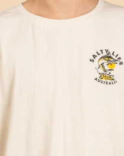 Salty Life Feral Marlin T-Shirt Stone Best