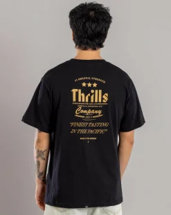 Thrills Finest Tasting T-Shirt Black/gold Clearance