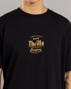 Thrills Finest Tasting T-Shirt Black/gold Clearance