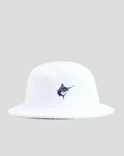Salty Life Fish Off Bucket Hat White New