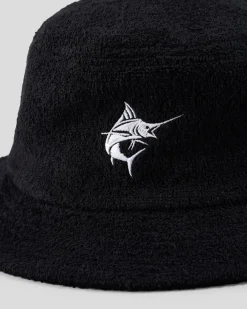Salty Life Fish Off Bucket Hat Black Clearance
