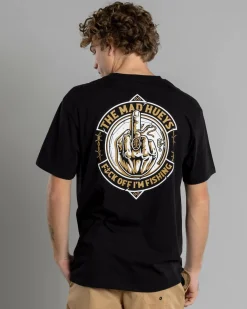 The Mad Hueys FK Off Fish On T-Shirt Black Clearance