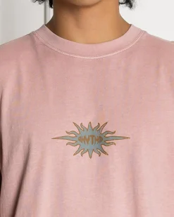 Rhythm Flame Printed Vintage T-Shirt Mauve Online
