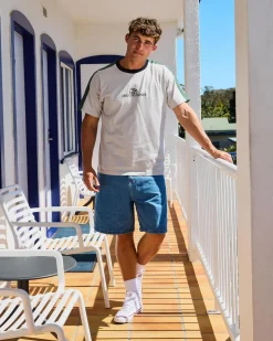 Rusty Flip Daddy 2.0 Jean Shorts Middy Blue