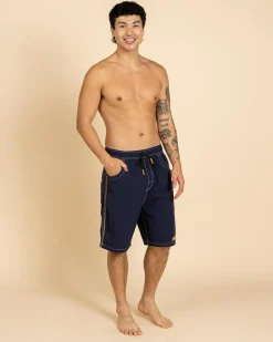 Rusty Flip Daddy Board Shorts Navy Blue 1 Clearance