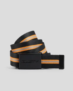 Rusty Flip Daddy Web Belt Black/persimmon Orange Hot