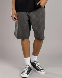 Rusty Flip Rambo Denim Shorts Black
