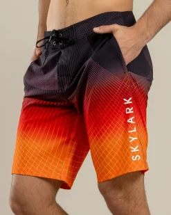 Skylark Flow Board Shorts Black/ Orange Clearance