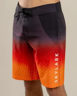 Skylark Flow Board Shorts Black/ Orange Clearance