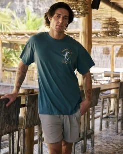 Salty Life Force T-Shirt Green New