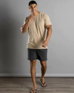 Salty Life Force T-Shirt Sand Acid Clearance