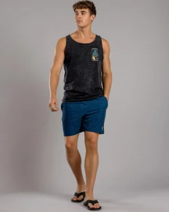 Salty Life Formal Elastic Waist Shorts Deep Blue Outlet