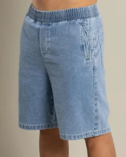 Lucid Format Denim Walk Shorts Light Blue