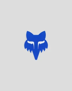 Fox Head 4" Sticker Blue Sale