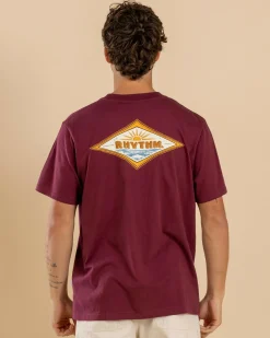Rhythm Frame T-Shirt Merlot Sale