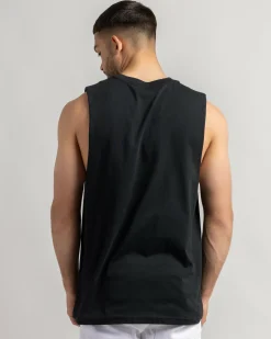RVCA Frame Up Muscle T-Shirt Black Online