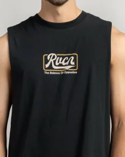 RVCA Frame Up Muscle T-Shirt Black Online