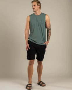 Lucid Fray Muscle Tank Green New