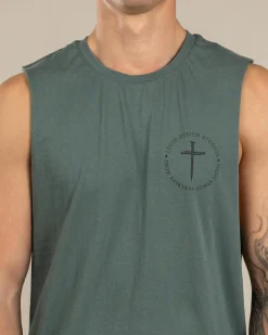 Lucid Fray Muscle Tank Green New
