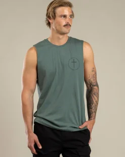 Lucid Fray Muscle Tank Green New