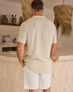 Lucid Freehand Short Sleeve Shirt Tan Clearance