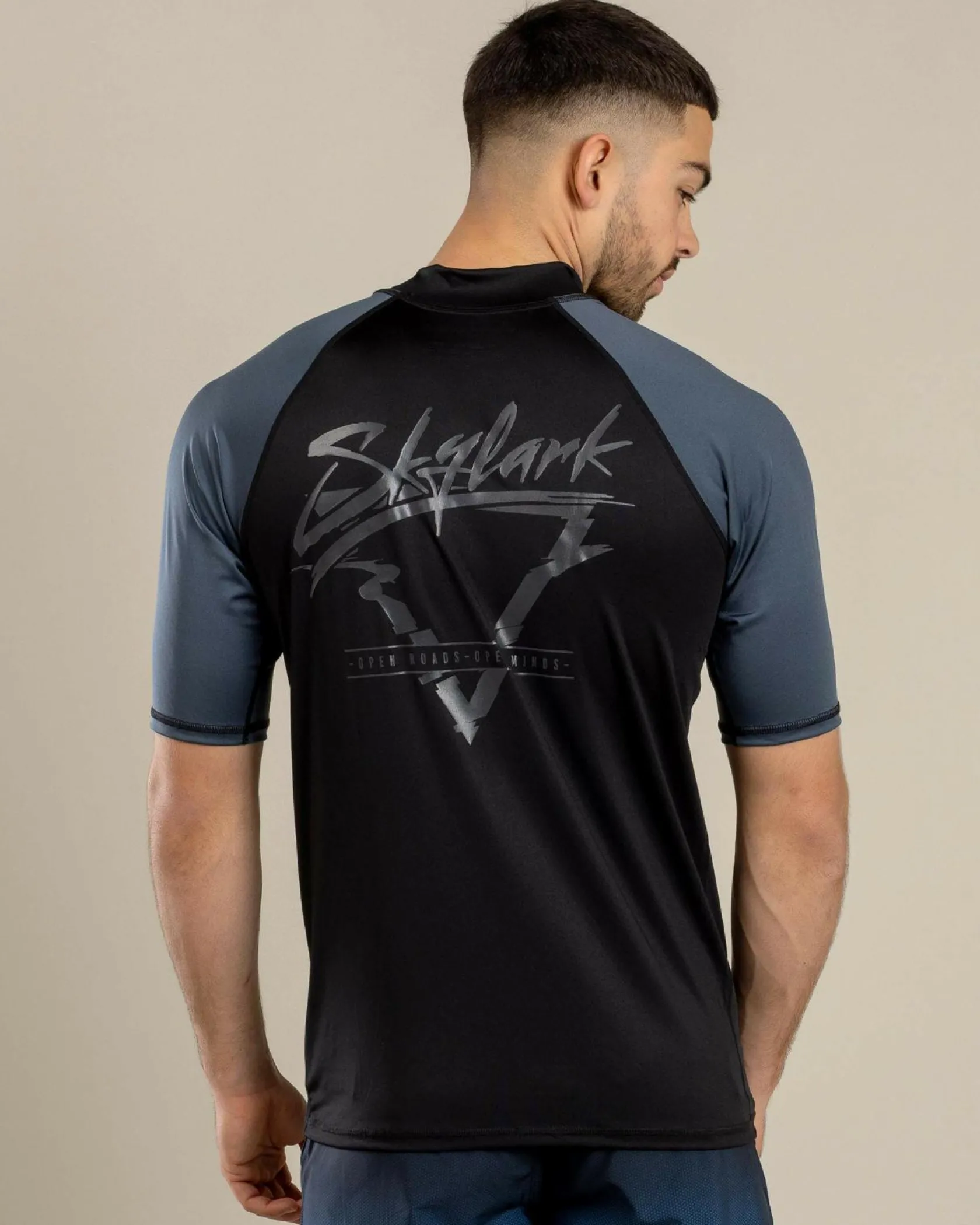 Skylark Frequency Short Sleeve Rash Vest Black/ Charcoal Sale