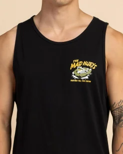 The Mad Hueys Frothin Coffin Singlet Tank Black New