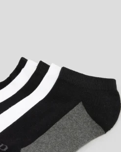 Lucid Fuzzled Ankle Socks 5 Pack White/black Hot