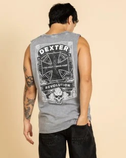 Dexter Gearhead Muscle Tank Lt Grey Acid Online