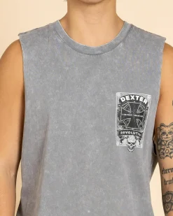 Dexter Gearhead Muscle Tank Lt Grey Acid Online