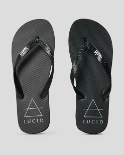 Lucid Geomet Thongs Black/white Discount