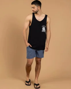Salty Life Glint Elastic Waist Shorts Washed Navy Best