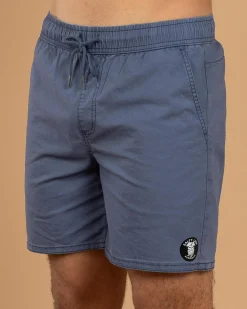 Salty Life Glint Elastic Waist Shorts Washed Navy Best