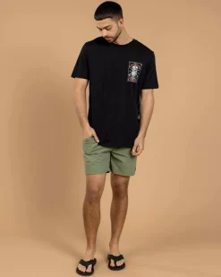 Salty Life Glint Elastic Waist Shorts Sage Best