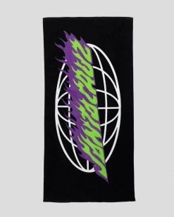 Santa Cruz Global Flame Strip Towel Black Discount