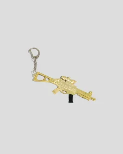 Miscellaneous Machine Gun Keyring Gold Clearance