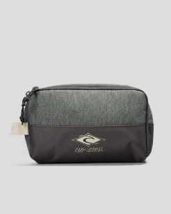 Rip Curl Groom Toiletry Classic Surf Toiletry Bag Grey Marle New