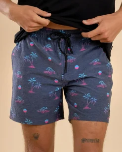 Lucid Gust Elastic Waist Shorts Navy