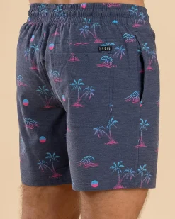 Lucid Gust Elastic Waist Shorts Navy
