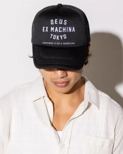 Deus Ex Machina Harajuku Address Trucker Cap Black Outlet