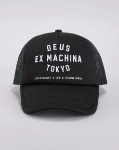 Deus Ex Machina Harajuku Address Trucker Cap Black Outlet