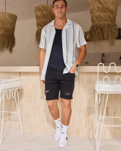 Lucid Harbour Short Sleeve Shirt White / Blue Best
