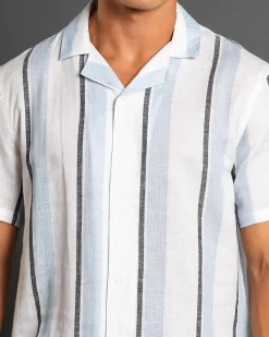 Lucid Harbour Short Sleeve Shirt White / Blue Best