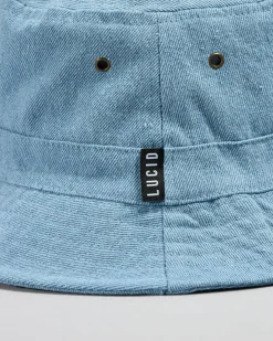 Lucid Hardliner Bucket Hat Light Washed Denim