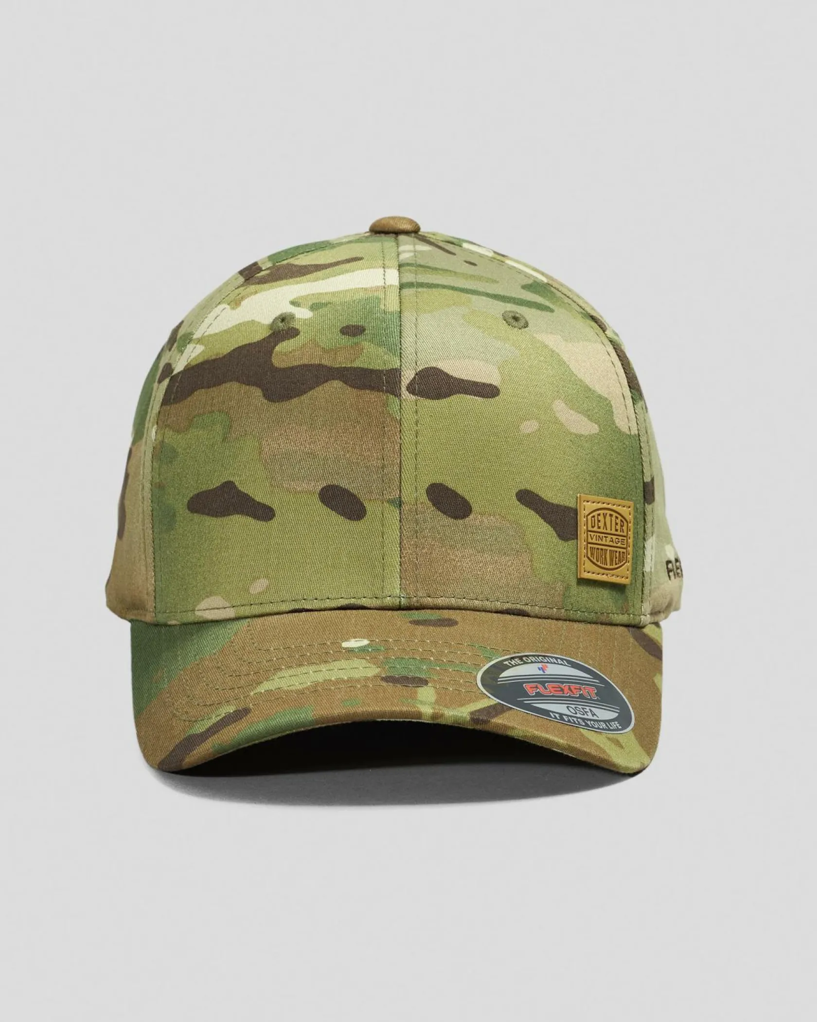 Dexter Heavy Duty Flexfit Cap Woodland Camo Best