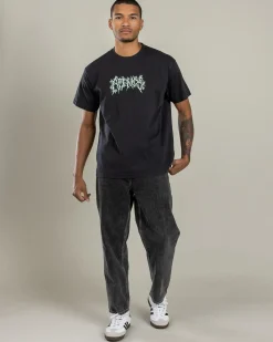 Afends Heavy Petal Recycled T-Shirt Stone Black Sale