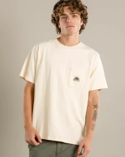 Rhythm Heavy Vintage Pocket Emblem T-Shirt Natural Clearance