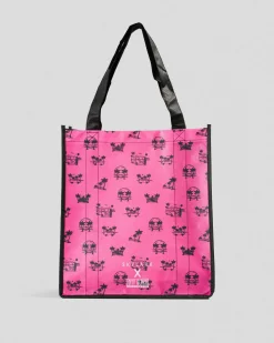 City Beach Helmsman Eco Bag Pink/black Clearance