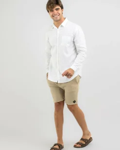 Skylark Hemp Long Sleeve Shirt White Sale
